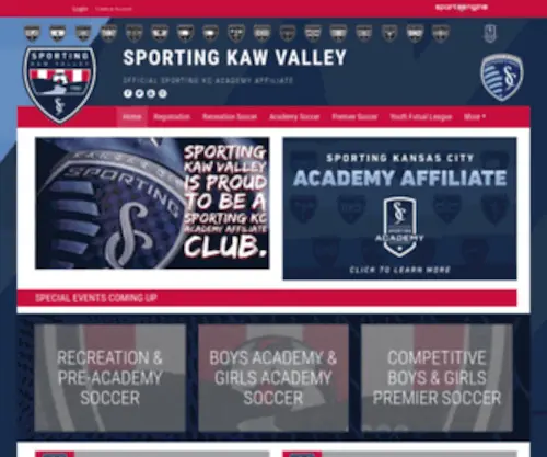 Sportingkv.com(Sporting Kaw Valley) Screenshot