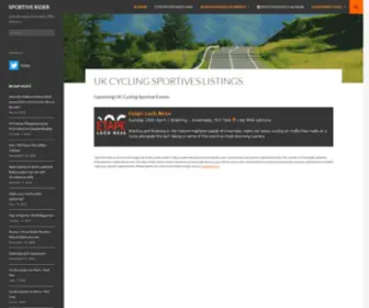 Sportiverider.co.uk(UK Cycling Sportives Listings) Screenshot