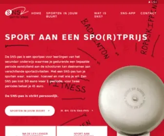 Sportnaschool.be(De SNS) Screenshot