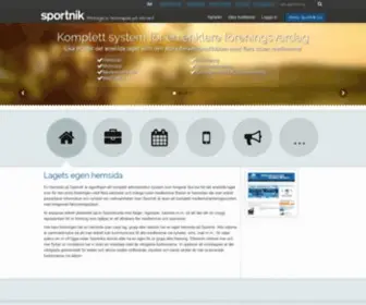 Sportnik.com(Hemsida & lagadministrering för klubbar & föreningar) Screenshot