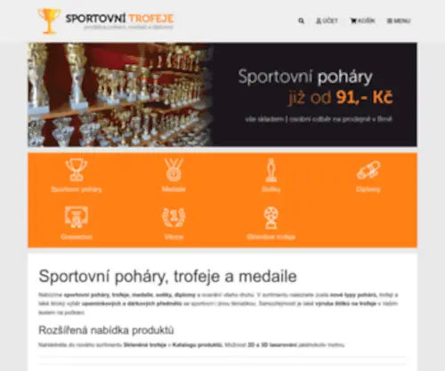 Sportovnitrofeje.cz(Sportovní) Screenshot