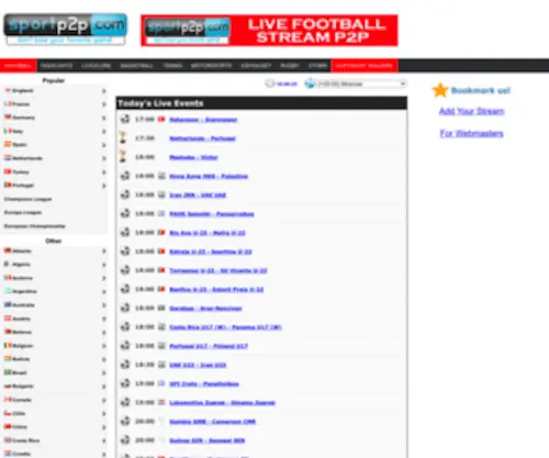 Sportp2P.com(Free live football p2p stream) Screenshot