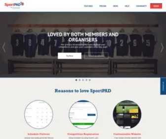 Sportpad.net(Fixtures and league management software for Universities and Sports Facilities) Screenshot