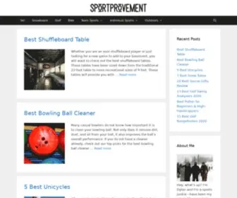 Sportprovement.com(This website) Screenshot