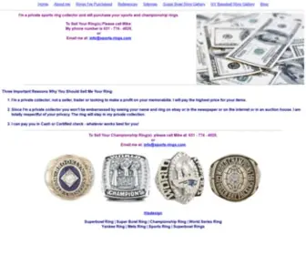 Sports-Rings.com(Super Bowl Ring) Screenshot