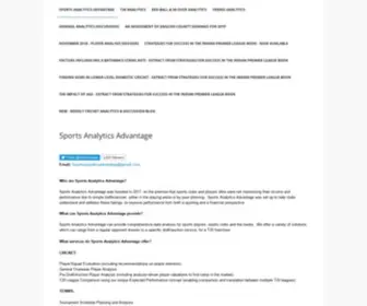 Sportsanalyticsadvantage.com(Sports Analytics Advantage data) Screenshot