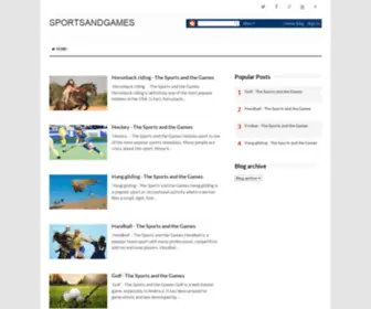 Sportsandgames.xyz(Blogging, Sports, dan Bisnis Online) Screenshot