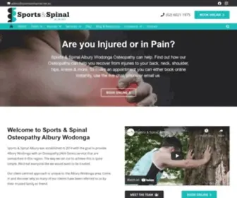 Sportsandspinal.net.au(Sports & Spinal Albury) Screenshot