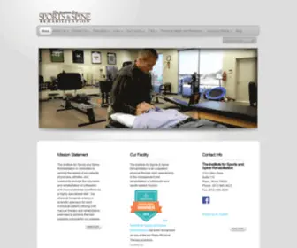 Sportsandspinerehab.net(The Institute for Sports and Spine Rehabilitation) Screenshot