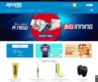 Sportsbazzar.com(Shop Online Cricket Bat Customized Clothing Rackets Boxing) Screenshot