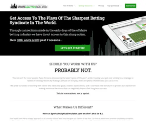 Sportsbettingsimulator.com Screenshot