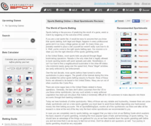 Sportsbettingspot.com Screenshot