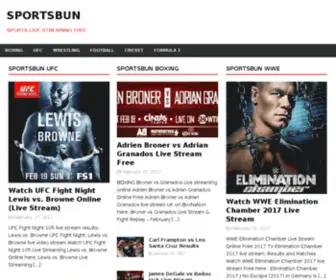 Sportsbun.com(Provides free live stream coverage. Sports live streaming for boxing) Screenshot