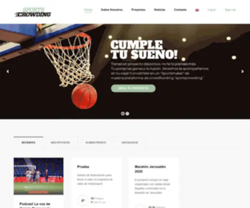 Sportscrowding.com(Ayudando a projectos deportivos) Screenshot