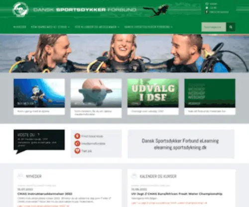 Sportsdykning.dk(Dansk Sportsdykker Forbund) Screenshot