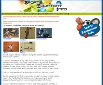 Sportsequipmentinfo.com(Sports Equipment Reviews for Players that Enjoy Sports Recreation) Screenshot