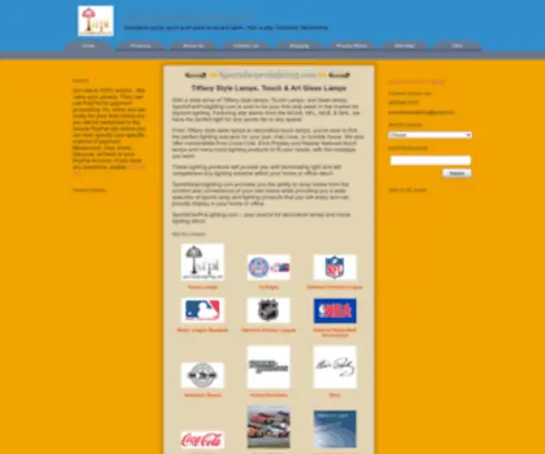 Sportsfanprolighting.com(Tiffany Style Lamps) Screenshot