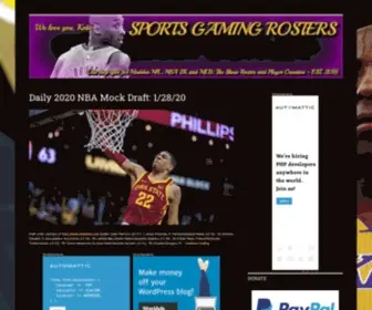 Sportsgamingrosters.com(Sportsgamingrosters) Screenshot