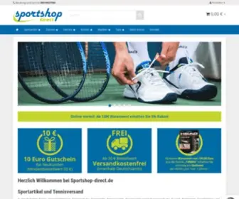 Sportshop-Direct.de(Sportartikel und Tennisversand) Screenshot