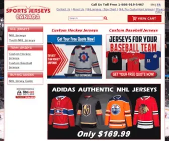 Sportsjerseyscanada.ca(NHL Jerseys) Screenshot