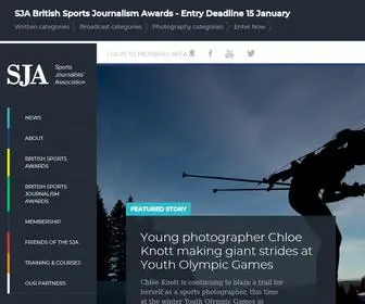 Sportsjournalists.co.uk(Sports Journalists' Association) Screenshot