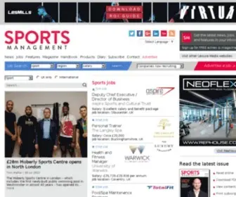 Sportsmanagement.co.uk(Sports jobs) Screenshot
