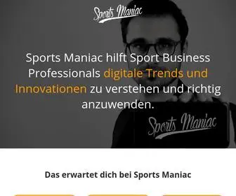 Sportsmaniac.de(Alles zu digitalen Trends und Innovationen im Sport) Screenshot