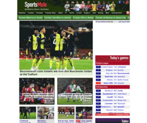 Sportsmole.co.uk(Football News) Screenshot