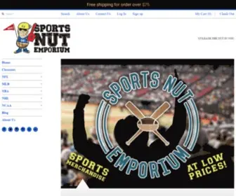Sportsnutemporium.com(Your one stop shop for sports merchandise and apparel) Screenshot