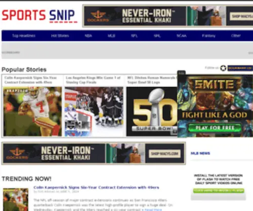 Sportssnip.com(Sports news) Screenshot