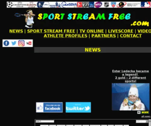 Sportstreamfree.com(Sportstreamfree) Screenshot