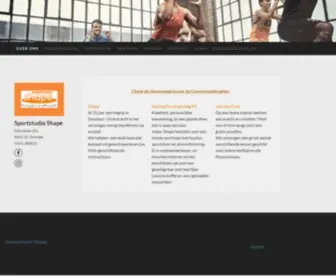 Sportstudioshape.nl(Over ons) Screenshot