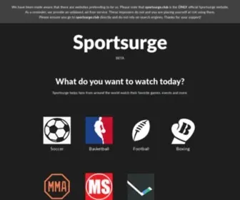 Sportsurge.club(Sportsurge club) Screenshot