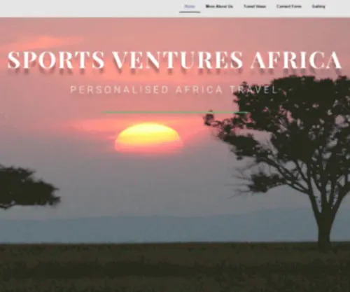 Sportsventures.co.za(Personalised Travel Into Africa) Screenshot