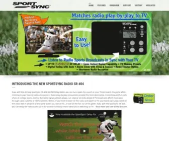 Sportsyncradio.com(Turn down the sound on your TV and watch the game while listening to your favorite radio announcers) Screenshot