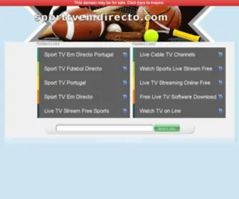 Sporttvemdirecto.com(SPORT TV 1 grátis online) Screenshot