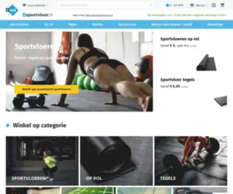 Sportvloer24.nl(Sportvloer en Fitnessvloeren online goedkoop bestellen) Screenshot