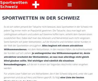 Sportwettenschweiz.pro(Beste Wett Tipps & Wettanbieter) Screenshot