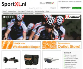 SportXl.nl(Hardlopen, Fietsen, Outdoor, Indoor, Triathlon, Wintersport, Watersport, Golf, Tennis, Zwemmen) Screenshot