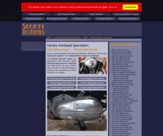 Sporty-Ironheads.com(Harley Davidson Ironhead SportstersMotorcycle Models XL XLH XLCH XR and XLR) Screenshot