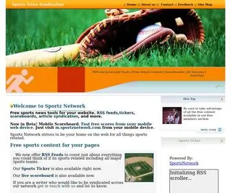 Sportznetwork.com(Sportz Network RSS sports feeds and free sports content) Screenshot