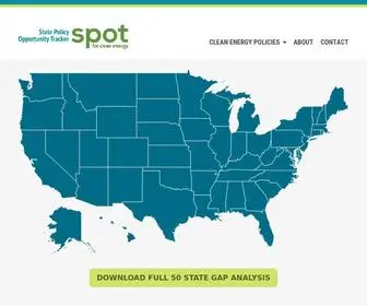 Spotforcleanenergy.org(The State Policy Opportunity Tracker (SPOT) for Clean Energy) Screenshot