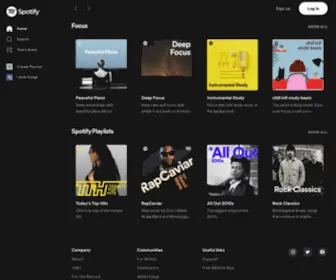 Spoti.fi(Spotify is a digital music service) Screenshot