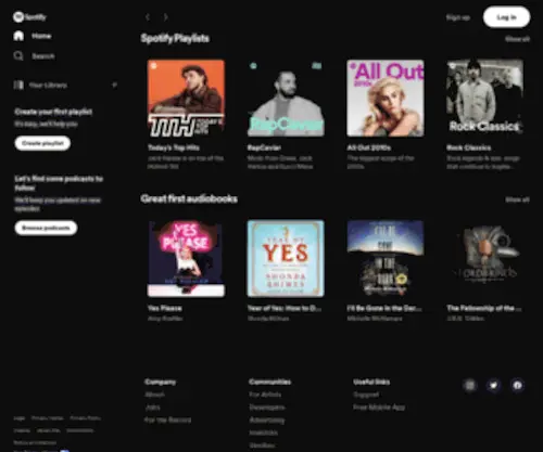 Spotify.link(Spotify is a digital music service) Screenshot