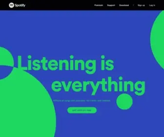 Spotify.org(Spotify is a digital music service) Screenshot