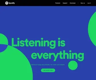 Spotify.se(Listening is everything) Screenshot