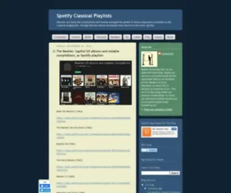 Spotifyclassical.com(Spotify Classical Playlists) Screenshot