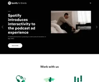 Spotifyforbrands.com(Spotify For Brands) Screenshot