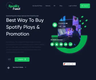 Spotifypanel.com(Buy Cheap Spotify Plays and Spotify promotion services via SpotifyPanel) Screenshot