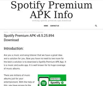 Spotifypremiumapkinfo.com(Download Spotify Premium Apk) Screenshot